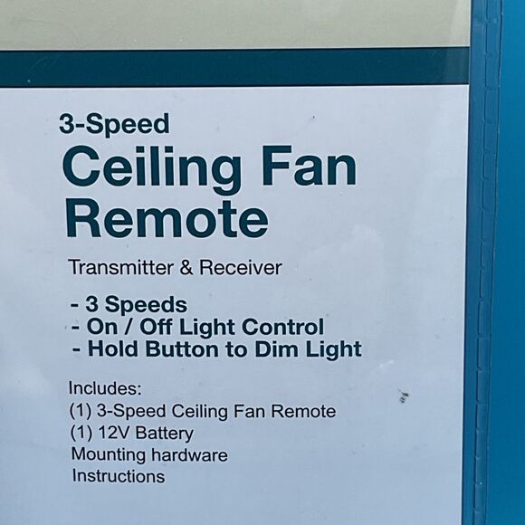 3 Speed Ceiling Fan Remote Control Transmitter + Receiver 363-5811 Patriot - Picture 6 of 7